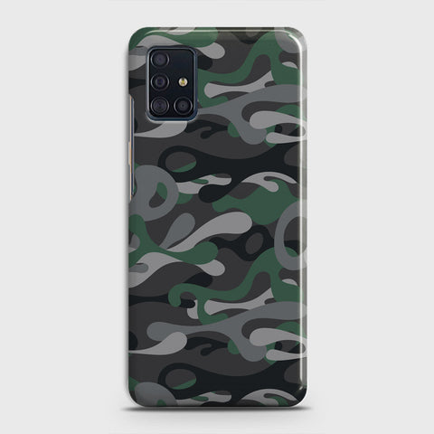 Samsung Galaxy A51 Cover - Camo Series - Green & Grey Design - Matte Finish - Snap On Hard Case with LifeTime Colors Guarantee