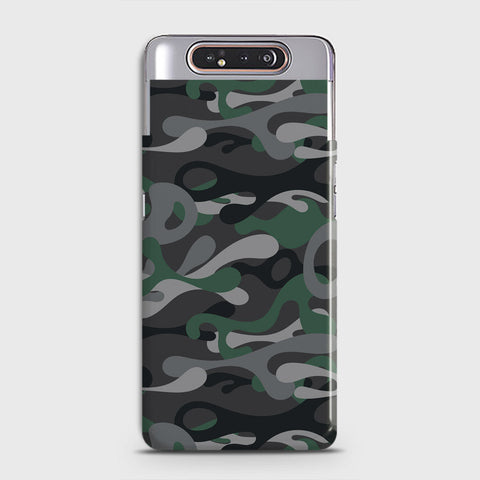 Samsung Galaxy A80 Cover - Camo Series - Green & Grey Design - Matte Finish - Snap On Hard Case with LifeTime Colors Guarantee