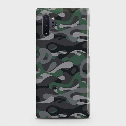 Samsung Galaxy Note 10 Plus Cover - Camo Series - Green & Grey Design - Matte Finish - Snap On Hard Case with LifeTime Colors Guarantee