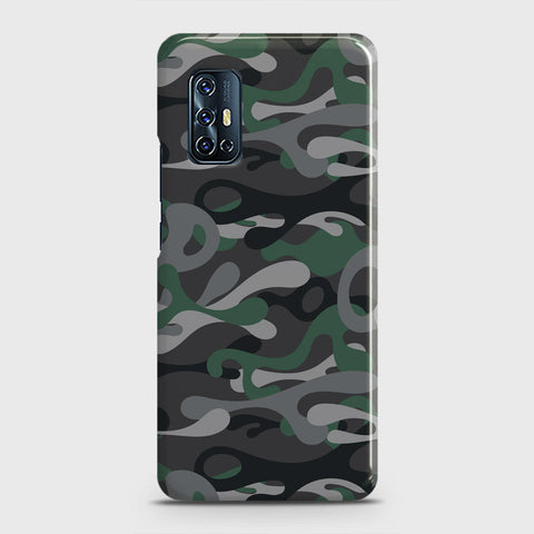 Vivo V17 Cover - Camo Series - Green & Grey Design - Matte Finish - Snap On Hard Case with LifeTime Colors Guarantee