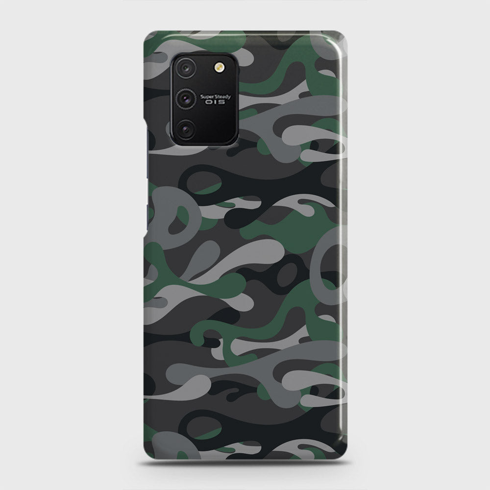 Samsung Galaxy S10 Lite Cover - Camo Series - Green & Grey Design - Matte Finish - Snap On Hard Case with LifeTime Colors Guarantee