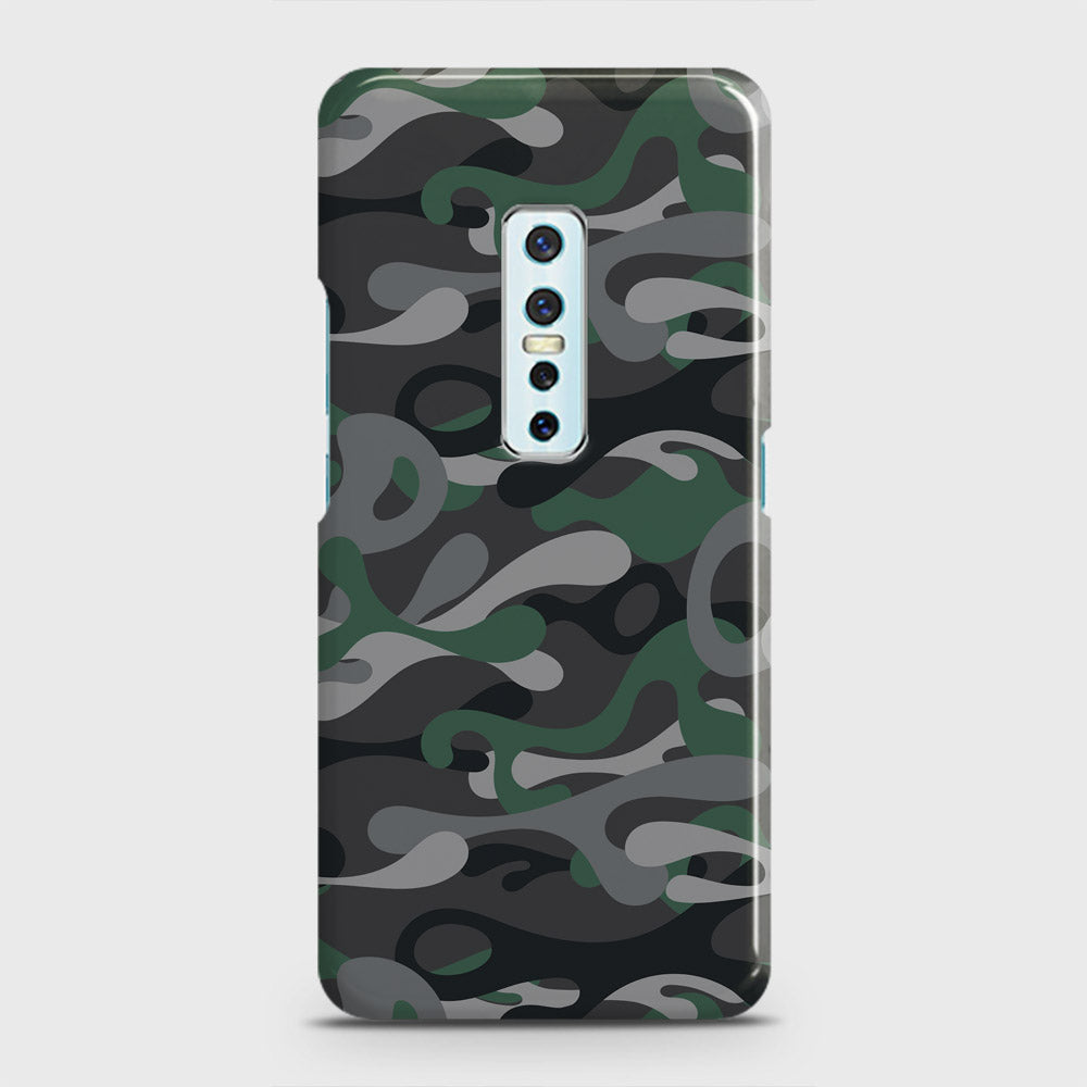 Vivo V17 Pro Cover - Camo Series - Green & Grey Design - Matte Finish - Snap On Hard Case with LifeTime Colors Guarantee