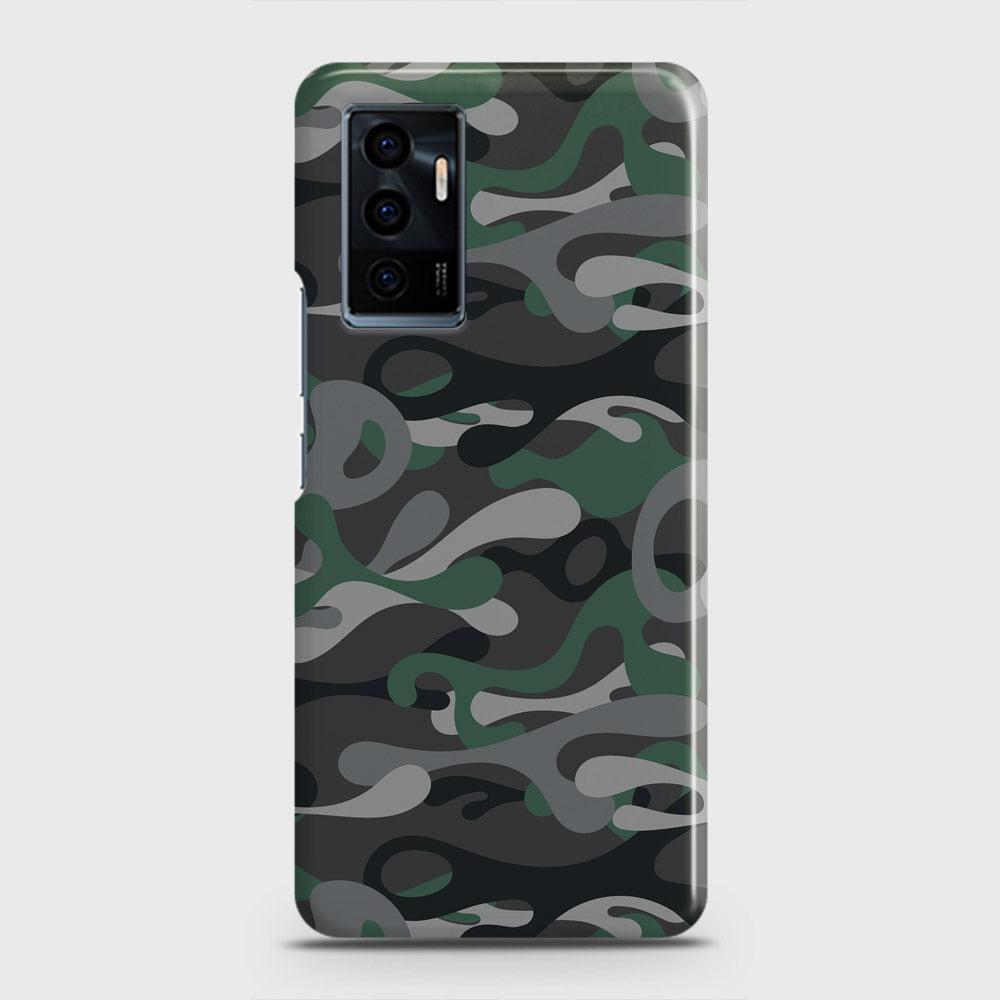 Vivo V23e Cover - Camo Series - Green & Grey Design - Matte Finish - Snap On Hard Case with LifeTime Colors Guarantee