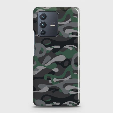 Vivo V23 5G Cover - Camo Series - Green & Grey Design - Matte Finish - Snap On Hard Case with LifeTime Colors Guarantee