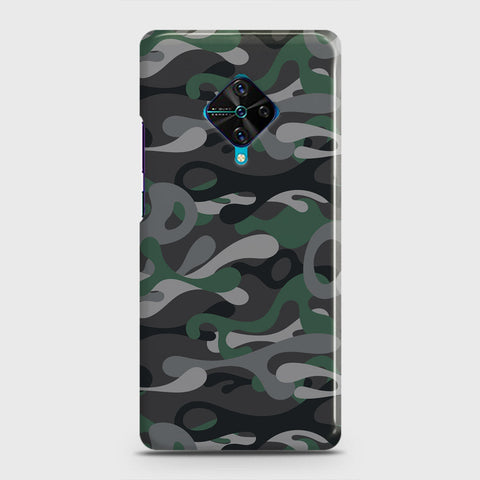 Vivo S1 Pro  Cover - Camo Series - Green & Grey Design - Matte Finish - Snap On Hard Case with LifeTime Colors Guarantee