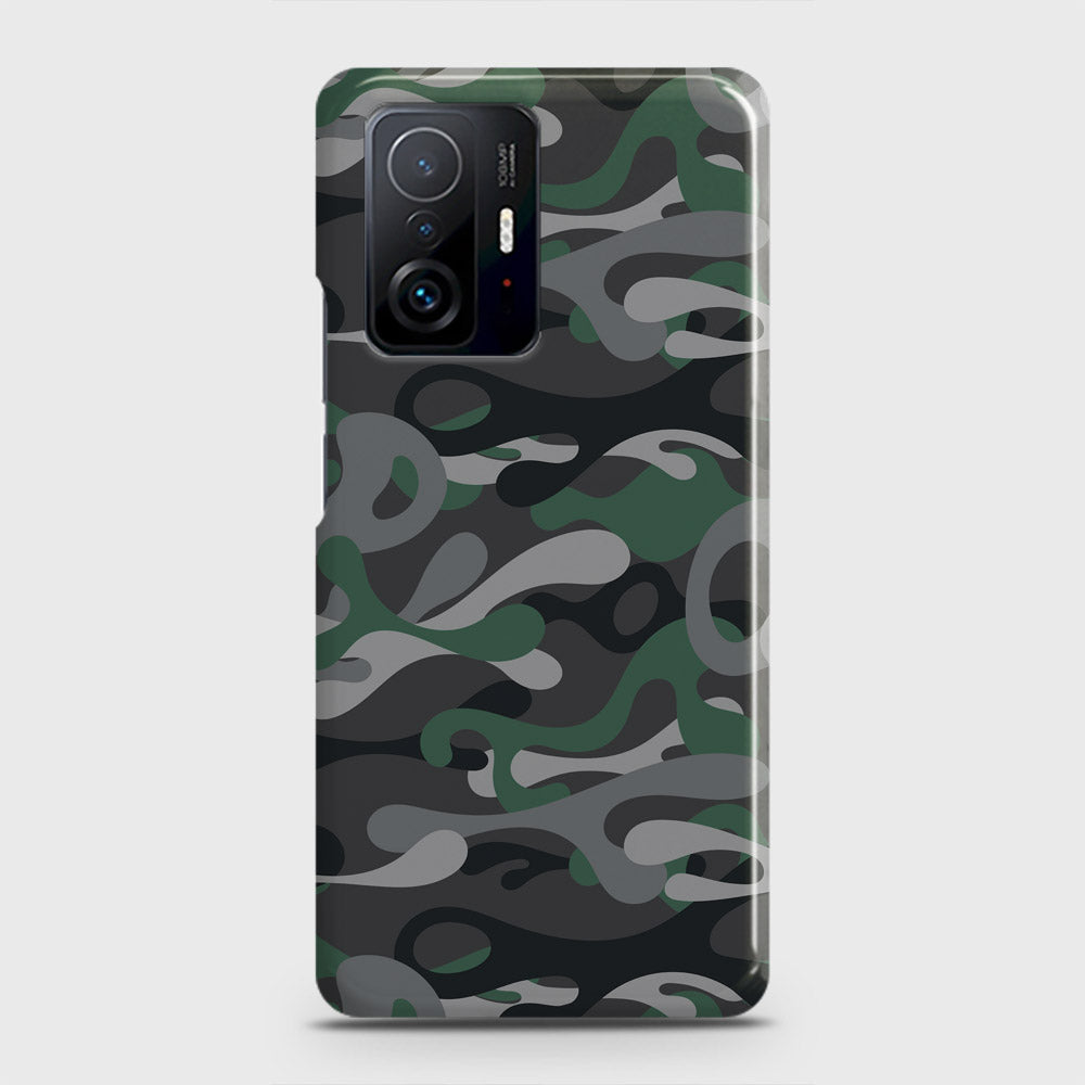 Xiaomi 11T Cover - Camo Series - Green & Grey Design - Matte Finish - Snap On Hard Case with LifeTime Colors Guarantee