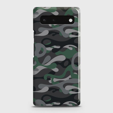 Google Pixel 6 Cover - Camo Series - Green & Grey Design - Matte Finish - Snap On Hard Case with LifeTime Colors Guarantee