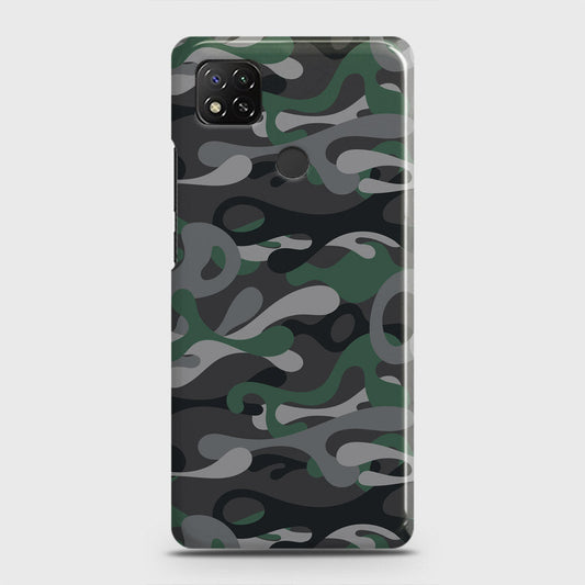 Xiaomi Redmi 10A Cover - Camo Series - Green & Grey Design - Matte Finish - Snap On Hard Case with LifeTime Colors Guarantee