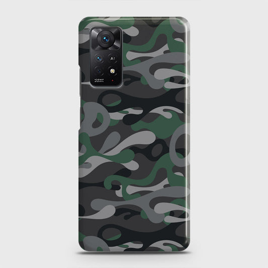 Xiaomi Redmi Note 11 Cover - Camo Series - Green & Grey Design - Matte Finish - Snap On Hard Case with LifeTime Colors Guarantee