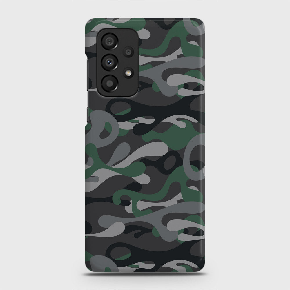 Samsung Galaxy A33 5G Cover - Camo Series - Green & Grey Design - Matte Finish - Snap On Hard Case with LifeTime Colors Guarantee