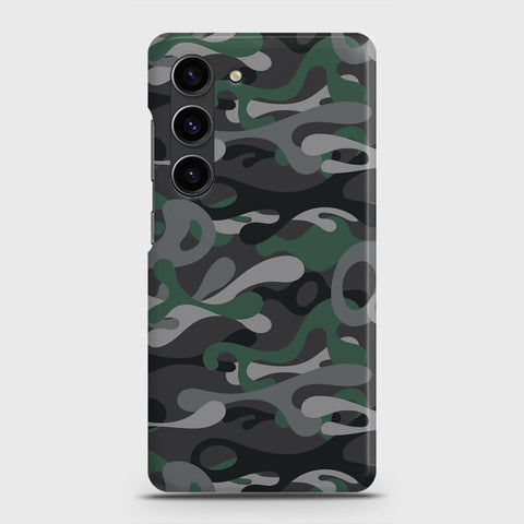 Samsung Galaxy S23 Cover - Camo Series - Green & Grey Design - Matte Finish - Snap On Hard Case with LifeTime Colors Guarantee