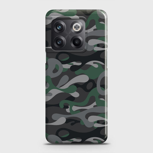 OnePlus 10T Cover - Camo Series - Green & Grey Design - Matte Finish - Snap On Hard Case with LifeTime Colors Guarantee