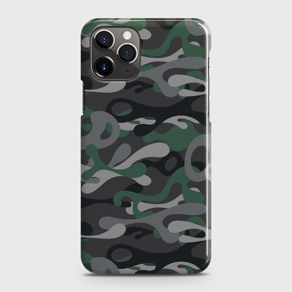 iPhone 11 Pro Max Cover - Camo Series - Green & Grey Design - Matte Finish - Snap On Hard Case with LifeTime Colors Guarantee