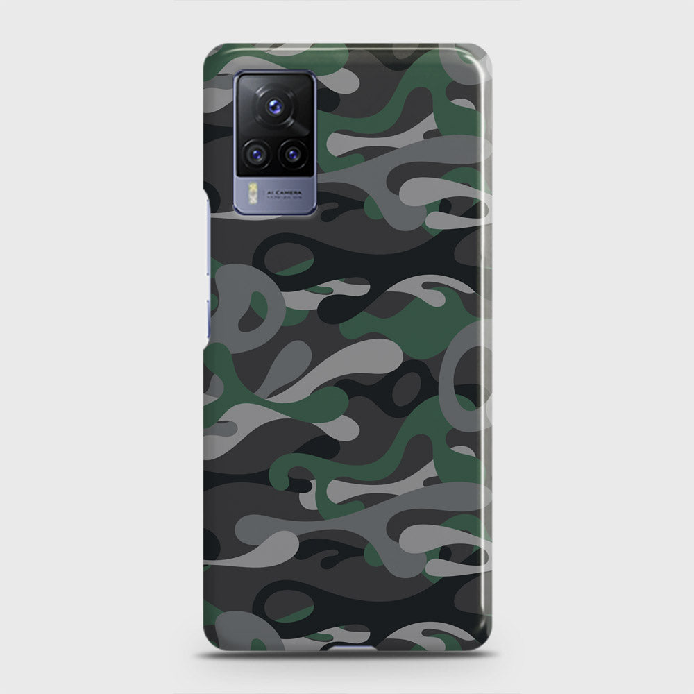 Vivo V21  Cover - Camo Series - Green & Grey Design - Matte Finish - Snap On Hard Case with LifeTime Colors Guarantee