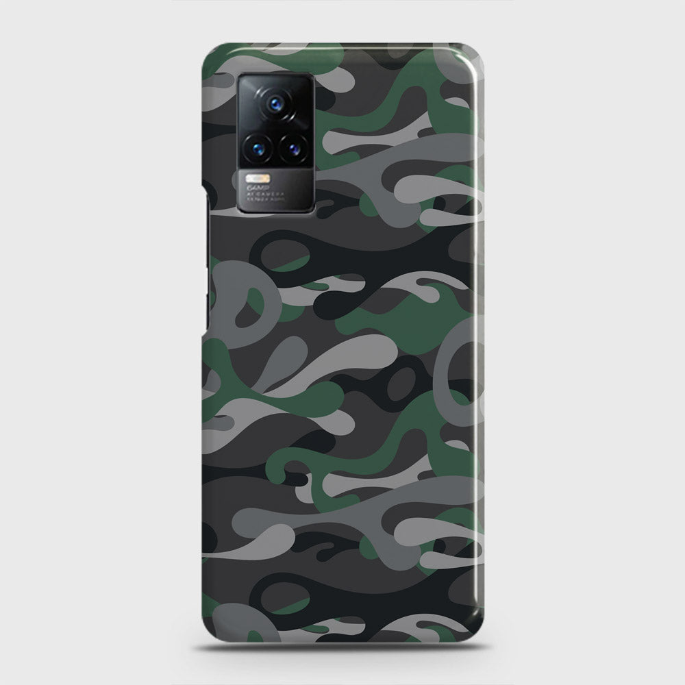 Vivo V21e  Cover - Camo Series - Green & Grey Design - Matte Finish - Snap On Hard Case with LifeTime Colors Guarantee