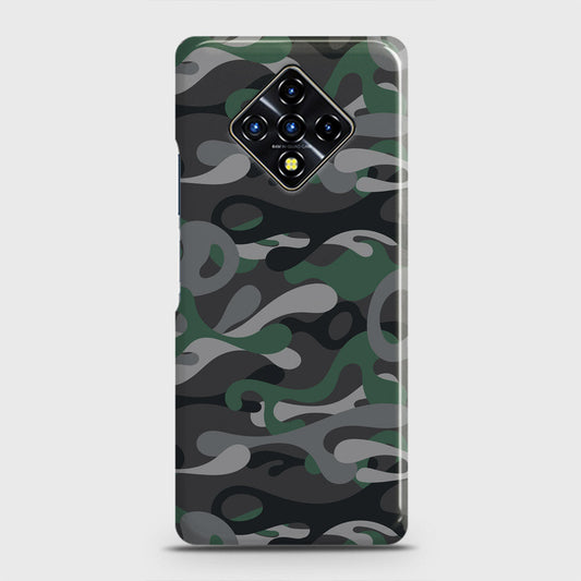 Infinix Zero 8 Cover - Camo Series - Green & Grey Design - Matte Finish - Snap On Hard Case with LifeTime Colors Guarantee