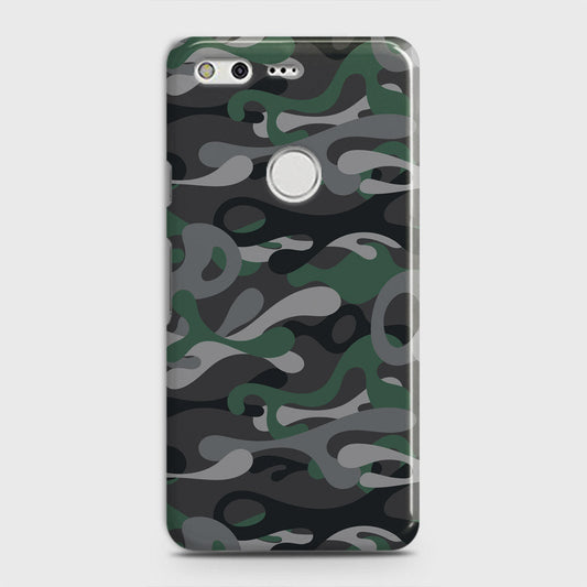 Google Pixel Cover - Camo Series - Green & Grey Design - Matte Finish - Snap On Hard Case with LifeTime Colors Guarantee