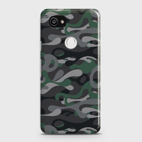 Google Pixel 2 XL Cover - Camo Series - Green & Grey Design - Matte Finish - Snap On Hard Case with LifeTime Colors Guarantee