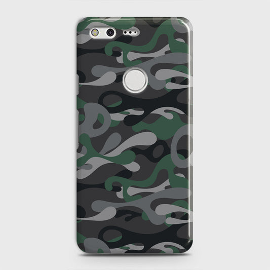 Google Pixel XL Cover - Camo Series - Green & Grey Design - Matte Finish - Snap On Hard Case with LifeTime Colors Guarantee