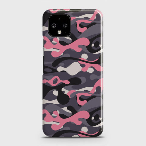 Google Pixel 4 Cover - Camo Series - Pink & Grey - Matte Finish - Snap On Hard Case with LifeTime Colors Guarantee