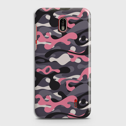 Nokia 1 Plus Cover - Camo Series - Pink & Grey Design - Matte Finish - Snap On Hard Case with LifeTime Colors Guarantee