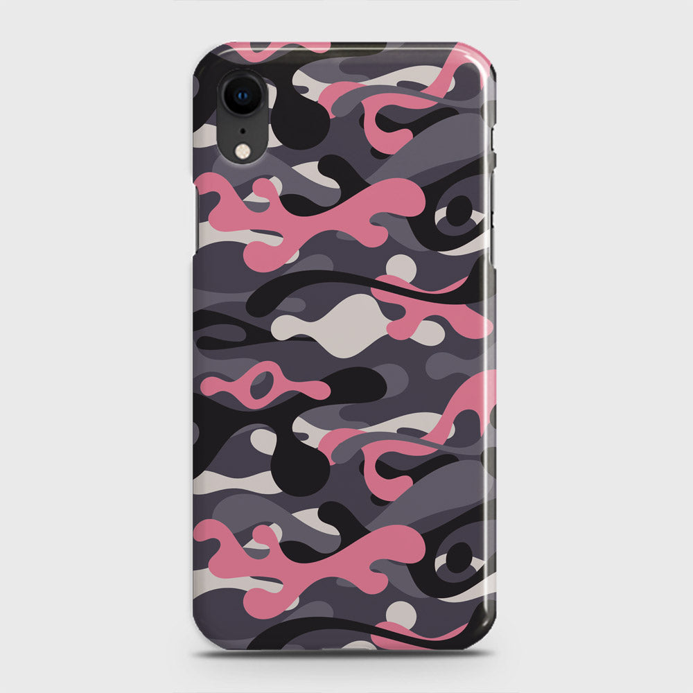 iPhone XR Cover - Camo Series - Pink & Grey - Matte Finish - Snap On Hard Case with LifeTime Colors Guarantee