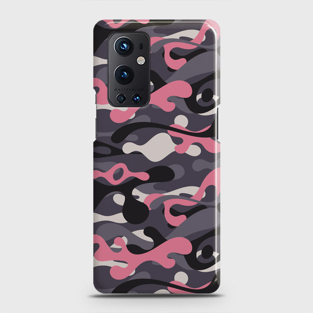 OnePlus 9 Pro  Cover - Camo Series - Pink & Grey Design - Matte Finish - Snap On Hard Case with LifeTime Colors Guarantee