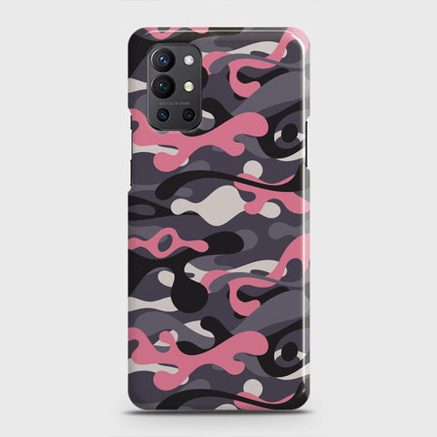 OnePlus 9R  Cover - Camo Series - Pink & Grey Design - Matte Finish - Snap On Hard Case with LifeTime Colors Guarantee