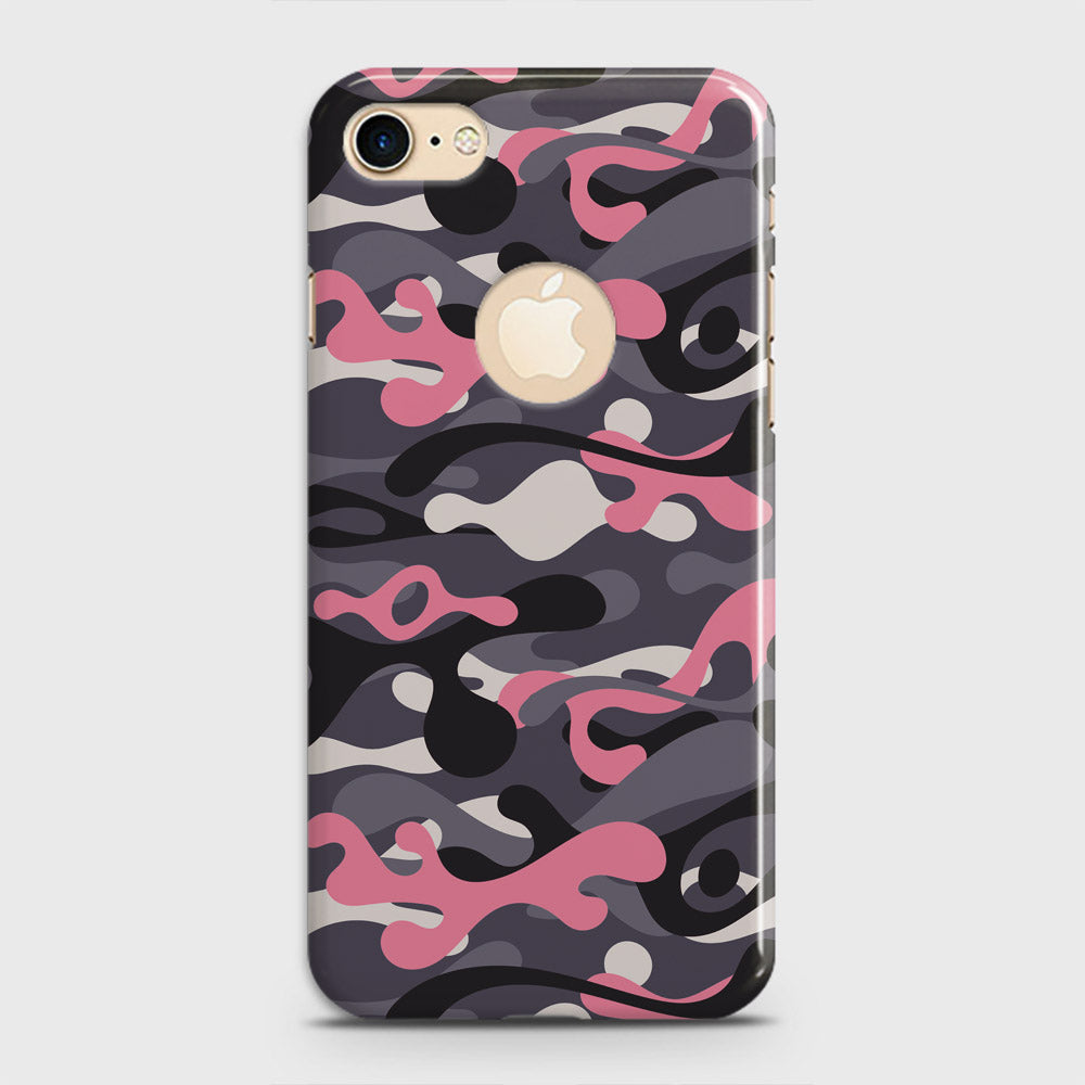 iPhone 7 Cover - Camo Series - Pink & Grey - Matte Finish - Snap On Hard Case with LifeTime Colors Guarantee