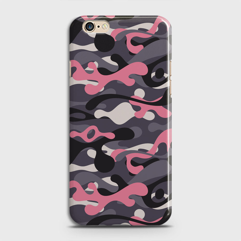 Oppo A57 Cover - Camo Series - Pink & Grey Design - Matte Finish - Snap On Hard Case with LifeTime Colors Guarantee