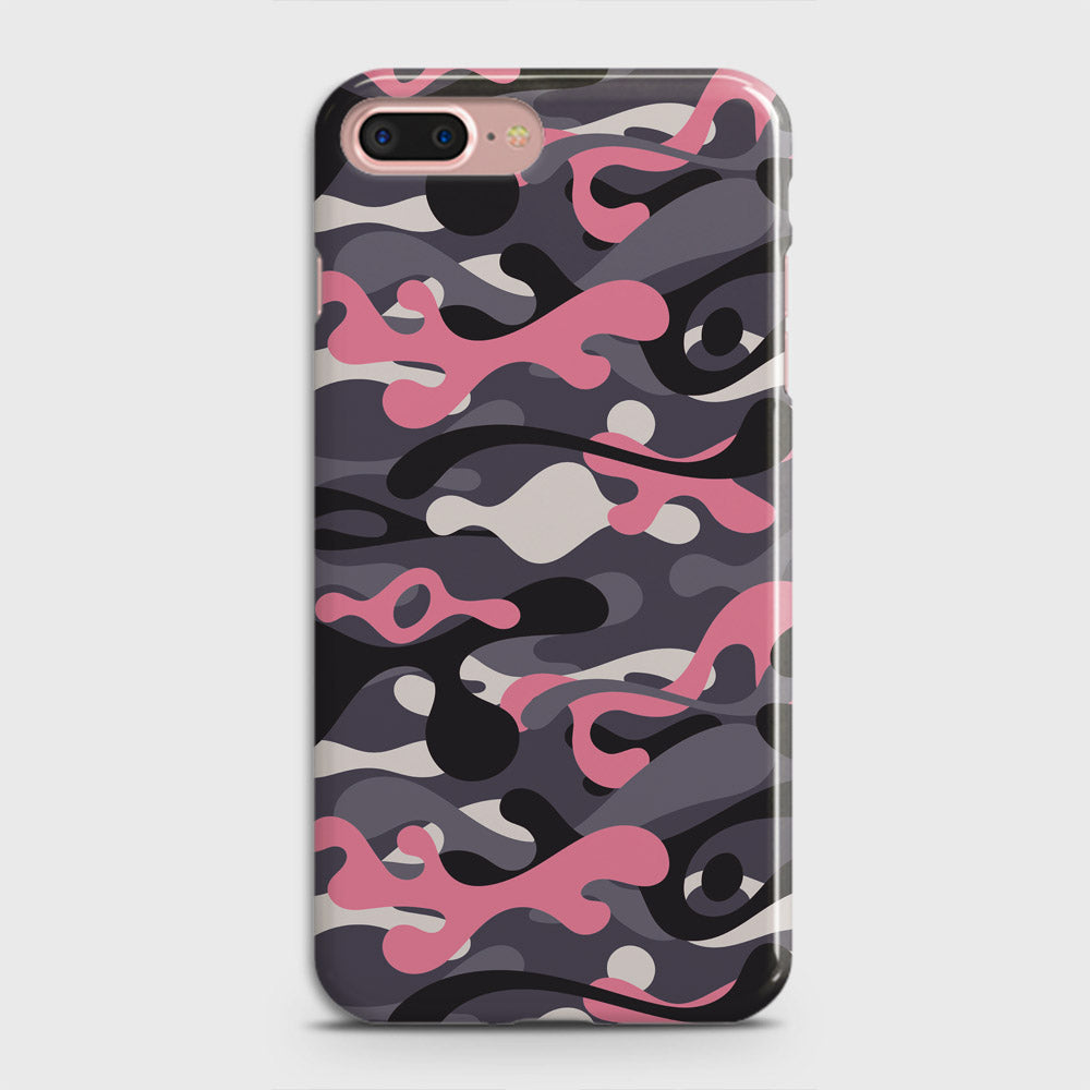 iPhone 7 Plus Cover - Camo Series - Pink & Grey - Matte Finish - Snap On Hard Case with LifeTime Colors Guarantee