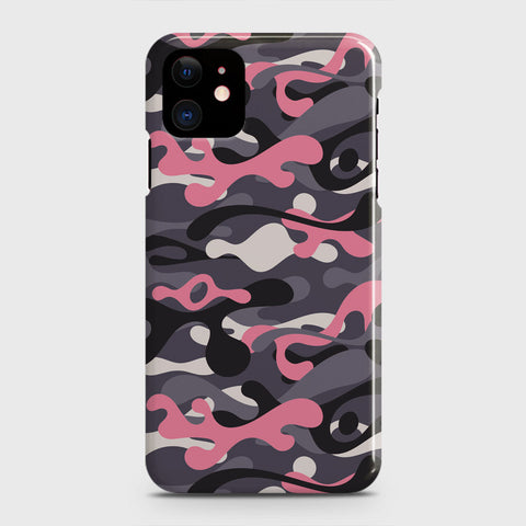 iPhone 12 Cover - Camo Series - Pink & Grey - Matte Finish - Snap On Hard Case with LifeTime Colors Guarantee