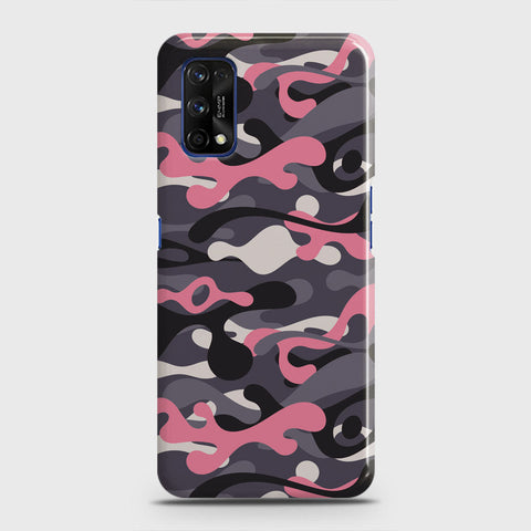 Realme 7 Pro Cover - Camo Series - Pink & Grey Design - Matte Finish - Snap On Hard Case with LifeTime Colors Guarantee