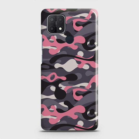 Realme C25s Cover - Camo Series - Pink & Grey Design - Matte Finish - Snap On Hard Case with LifeTime Colors Guarantee