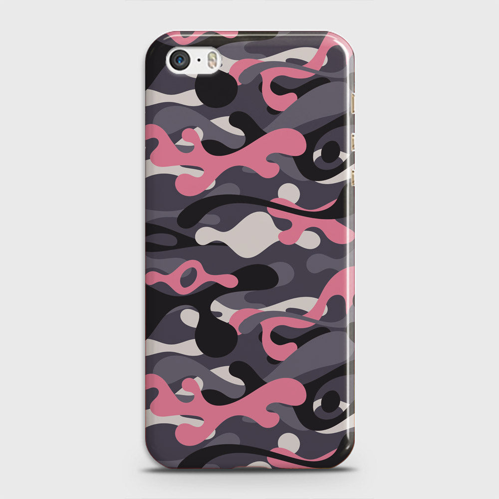 iPhone 5 Cover - Camo Series - Pink & Grey - Matte Finish - Snap On Hard Case with LifeTime Colors Guarantee