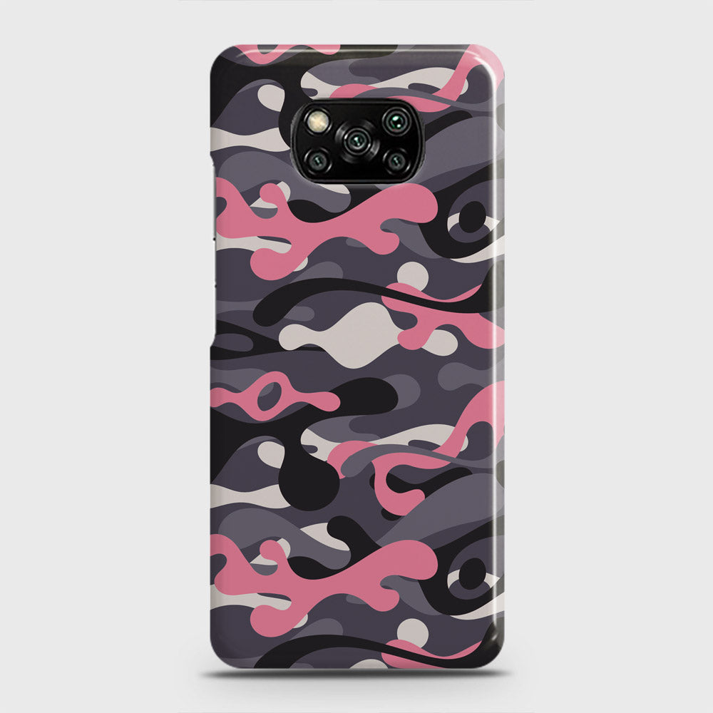 Xiaomi Poco X3 Pro Cover - Camo Series - Pink & Grey Design - Matte Finish - Snap On Hard Case with LifeTime Colors Guarantee