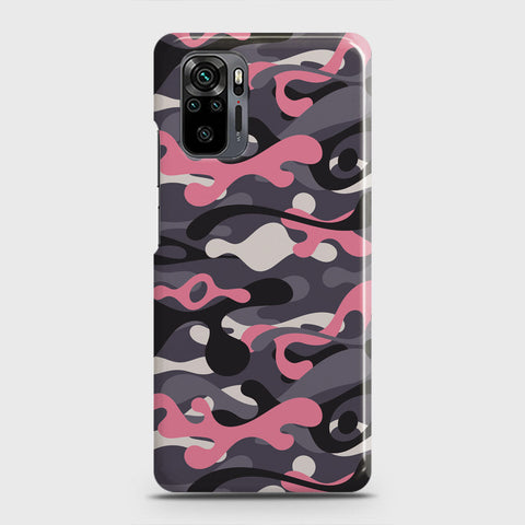 Xiaomi Redmi Note 10 Pro Cover - Camo Series - Pink & Grey Design - Matte Finish - Snap On Hard Case with LifeTime Colors Guarantee