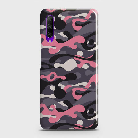 Honor 9X Cover - Camo Series - Pink & Grey Design - Matte Finish - Snap On Hard Case with LifeTime Colors Guarantee