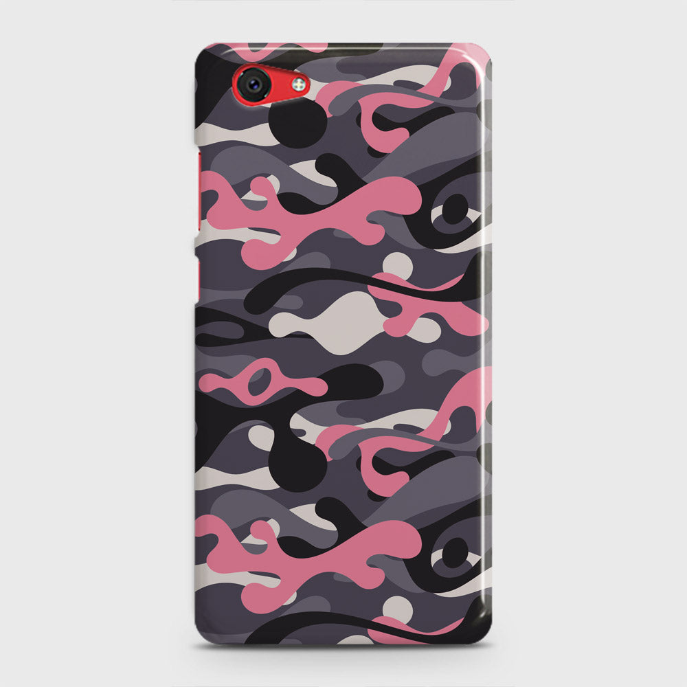 Vivo Y71 Cover - Camo Series - Pink & Grey Design - Matte Finish - Snap On Hard Case with LifeTime Colors Guarantee