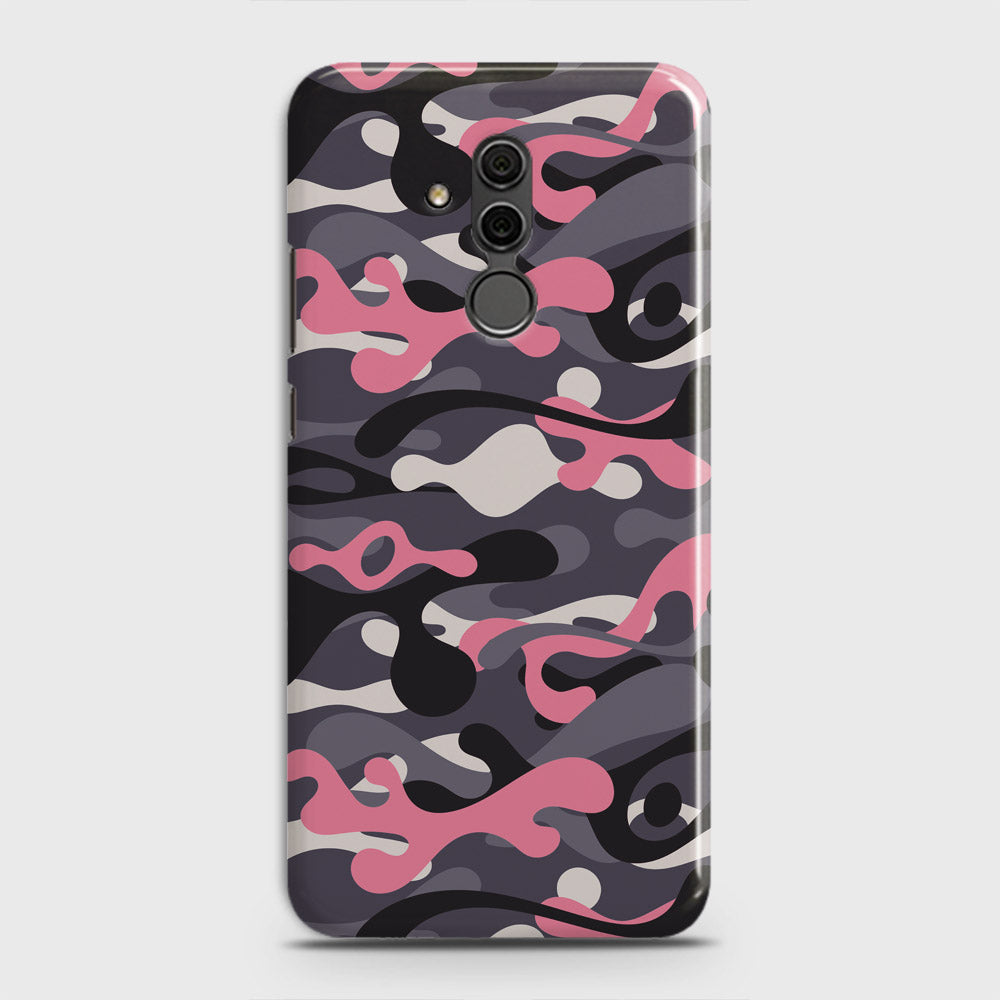 Huawei Mate 20 Lite Cover - Camo Series - Pink & Grey Design - Matte Finish - Snap On Hard Case with LifeTime Colors Guarantee