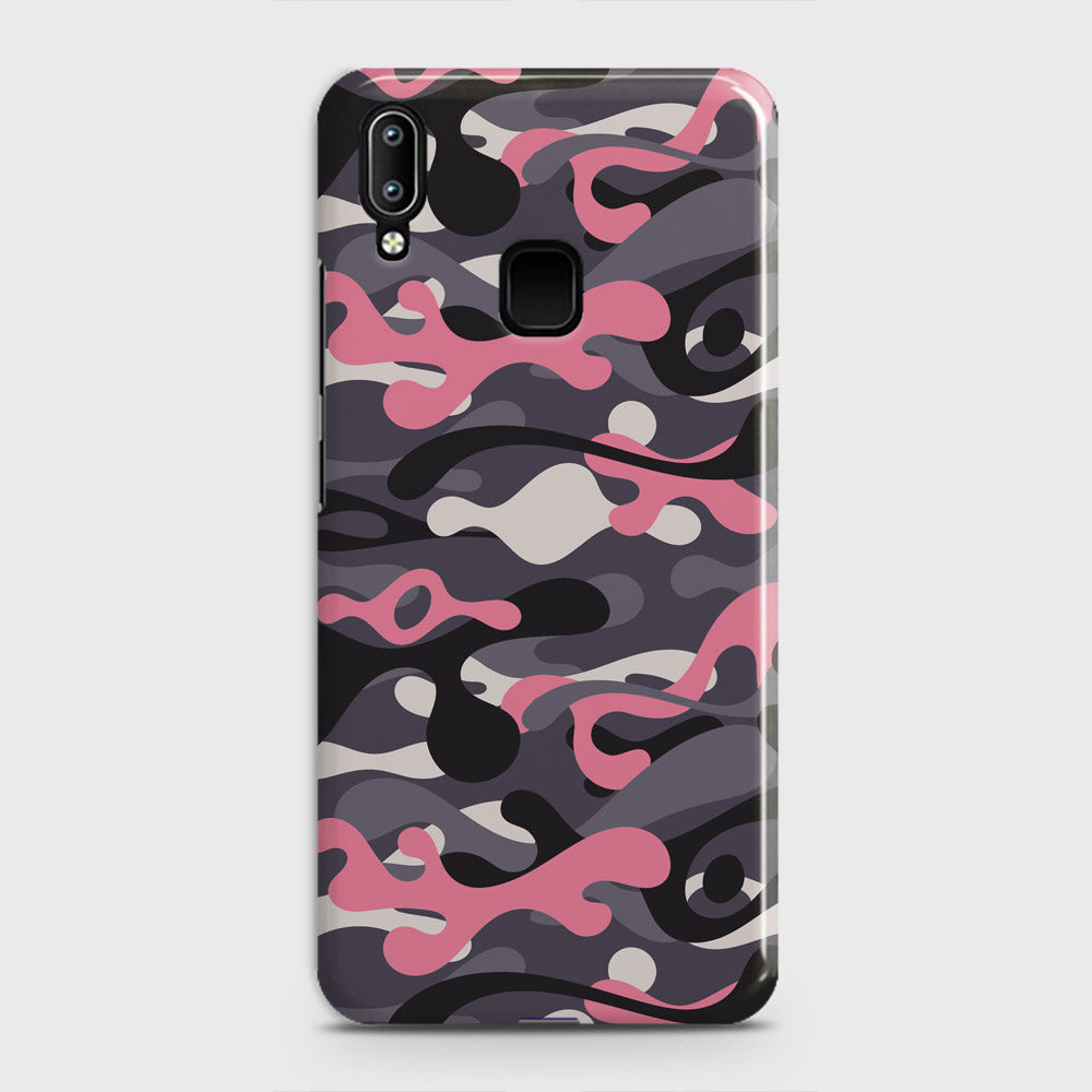 Vivo Y95 Cover - Camo Series - Pink & Grey Design - Matte Finish - Snap On Hard Case with LifeTime Colors Guarantee