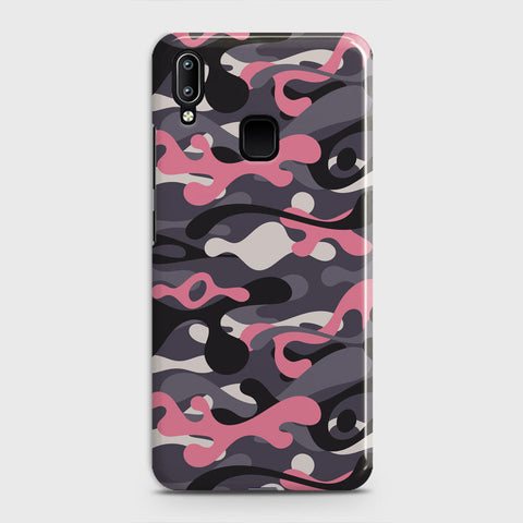 Vivo Y91 Cover - Camo Series - Pink & Grey Design - Matte Finish - Snap On Hard Case with LifeTime Colors Guarantee