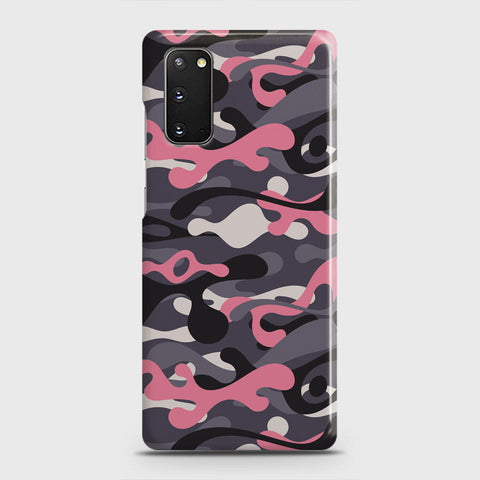 Samsung Galaxy S20 Cover - Camo Series - Pink & Grey Design - Matte Finish - Snap On Hard Case with LifeTime Colors Guarantee