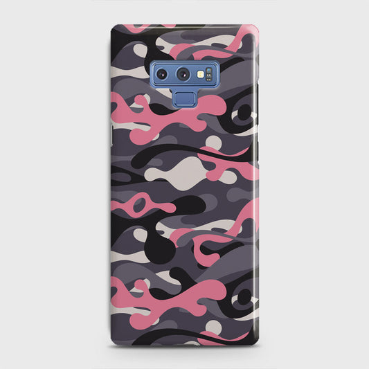 Samsung Galaxy Note 9 Cover - Camo Series - Pink & Grey Design - Matte Finish - Snap On Hard Case with LifeTime Colors Guarantee