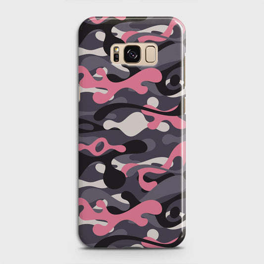 Samsung Galaxy S8 Cover - Camo Series - Pink & Grey Design - Matte Finish - Snap On Hard Case with LifeTime Colors Guarantee