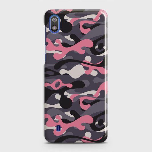 Samsung Galaxy A10 Cover - Camo Series - Pink & Grey Design - Matte Finish - Snap On Hard Case with LifeTime Colors Guarantee