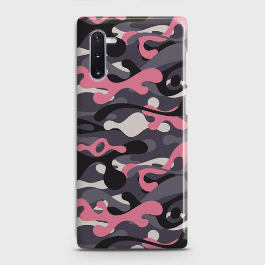 Samsung Galaxy Note 10 Cover - Camo Series - Pink & Grey Design - Matte Finish - Snap On Hard Case with LifeTime Colors Guarantee