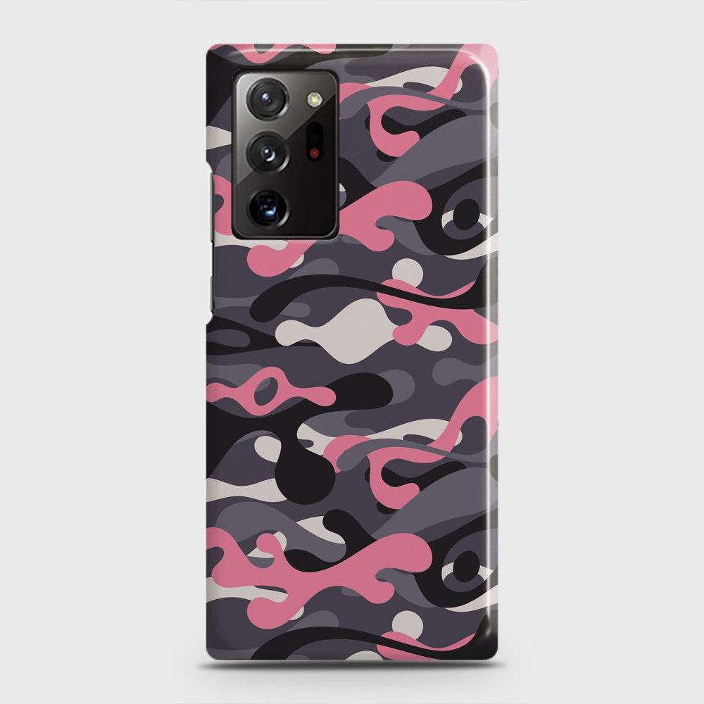 Samsung Galaxy Note 20 Ultra Cover - Camo Series - Pink & Grey Design - Matte Finish - Snap On Hard Case with LifeTime Colors Guarantee