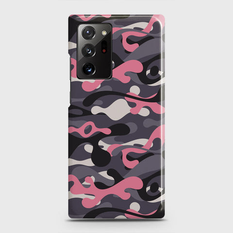 Samsung Galaxy Note 20 Ultra Cover - Camo Series - Pink & Grey Design - Matte Finish - Snap On Hard Case with LifeTime Colors Guarantee