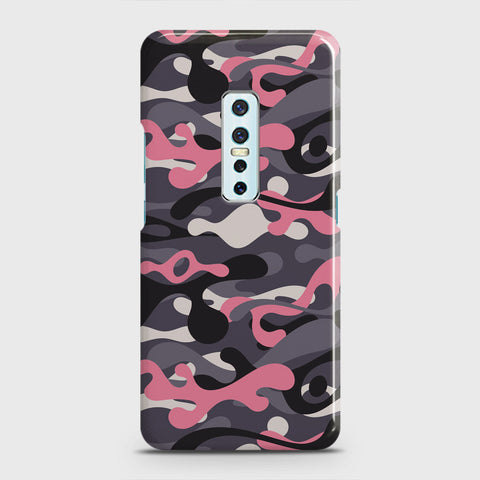 Vivo V17 Pro Cover - Camo Series - Pink & Grey Design - Matte Finish - Snap On Hard Case with LifeTime Colors Guarantee